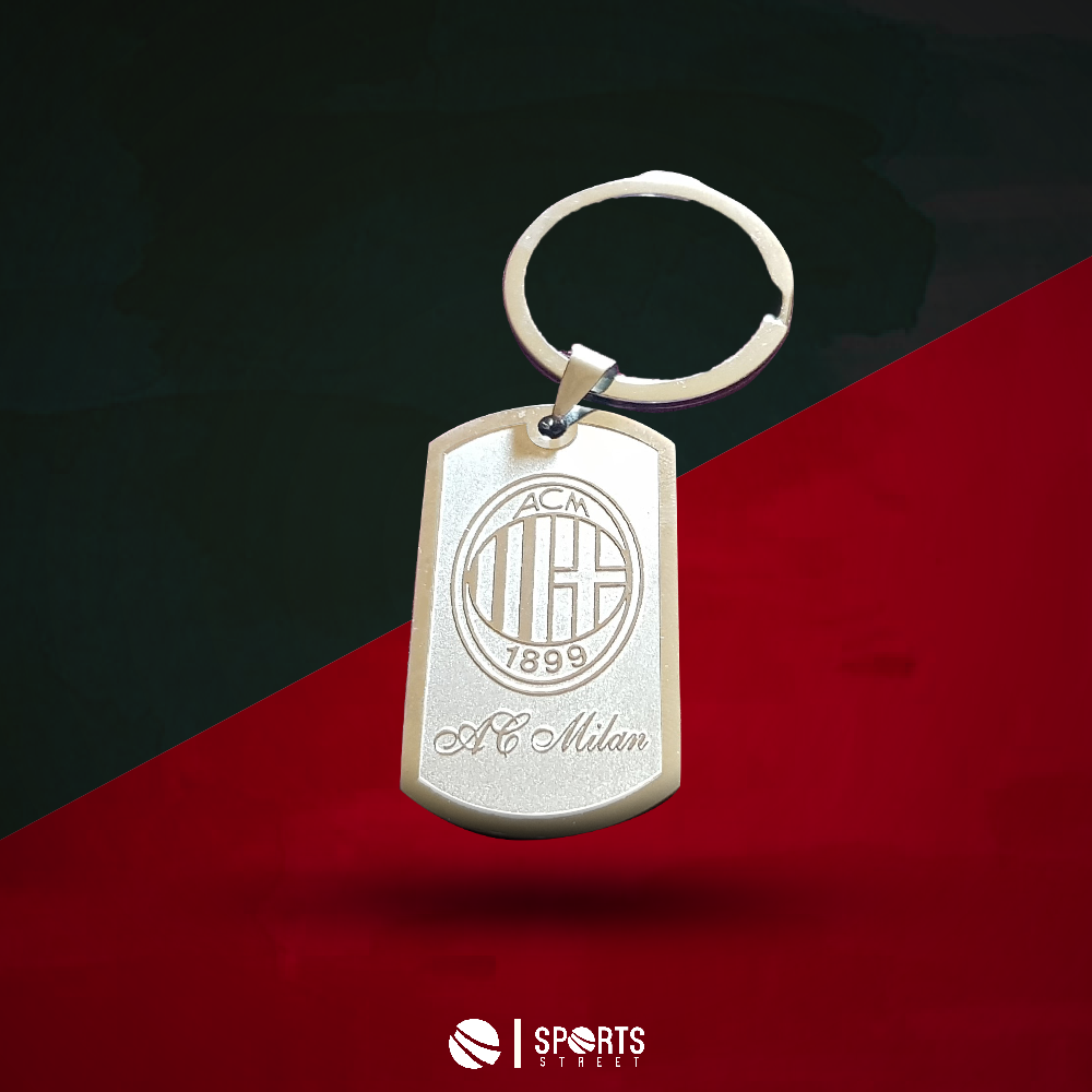 AC Milan Metal Alloy Silver Keyring