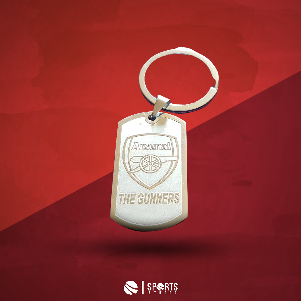 Arsenal Metal Alloy Silver Keyring