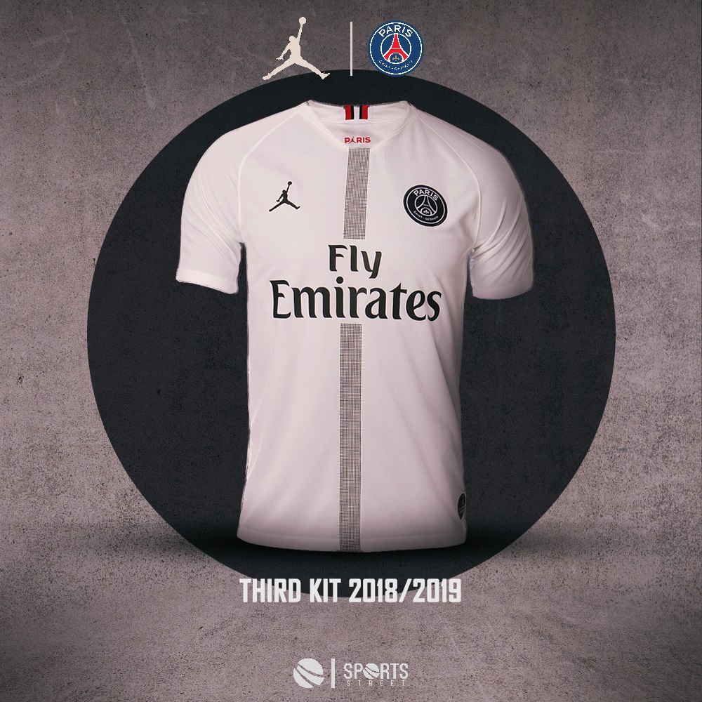 psg jordan white jersey