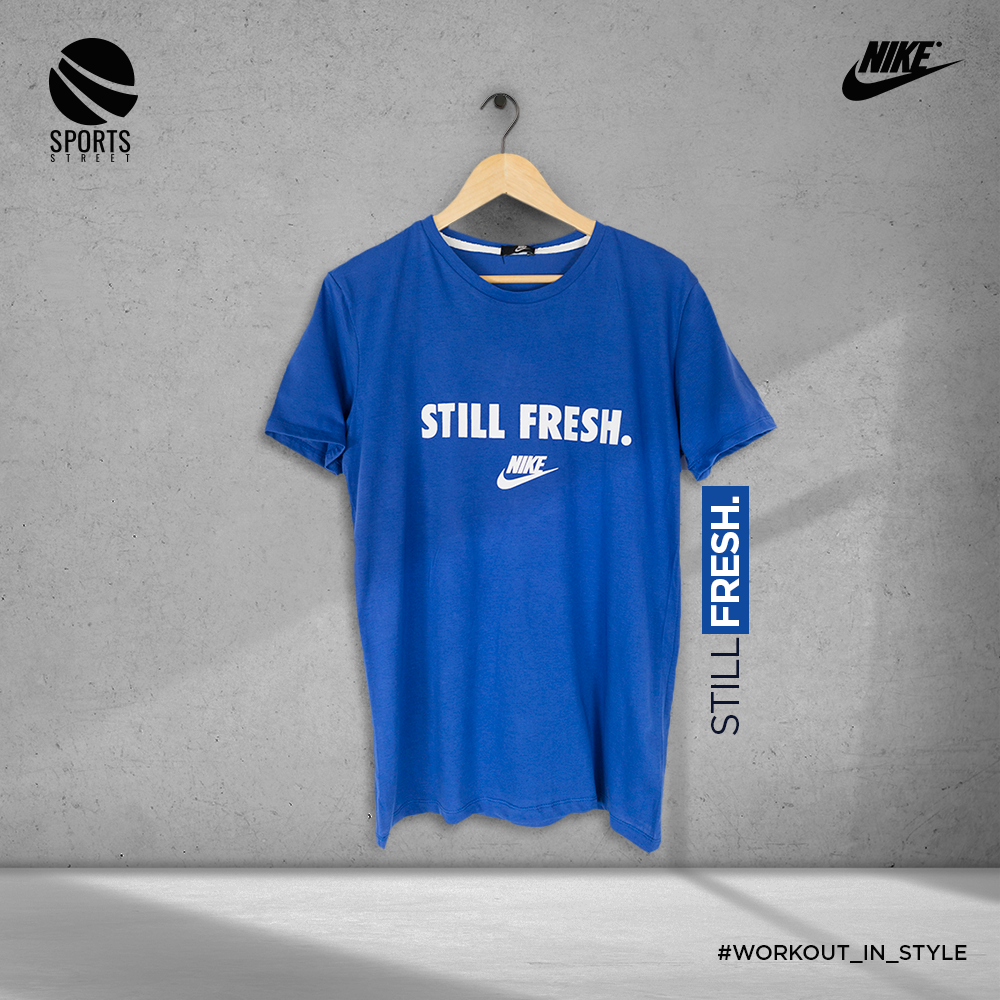 Nike Still Fresh Light Blue Cotton Shirt 2021