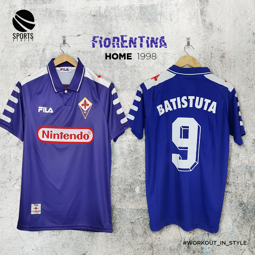 Fiorentina Home Batistuta Classic Soccer Jersey 1998