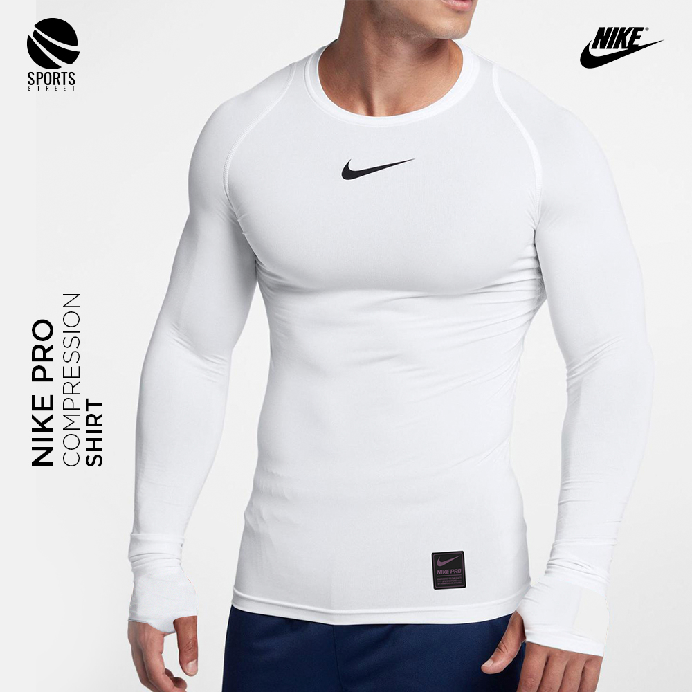 Nike Pro Compression White LS Shirt