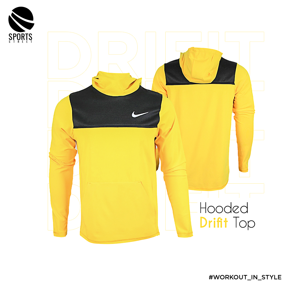 Nike MO2 Yellow/Black Hooded Top