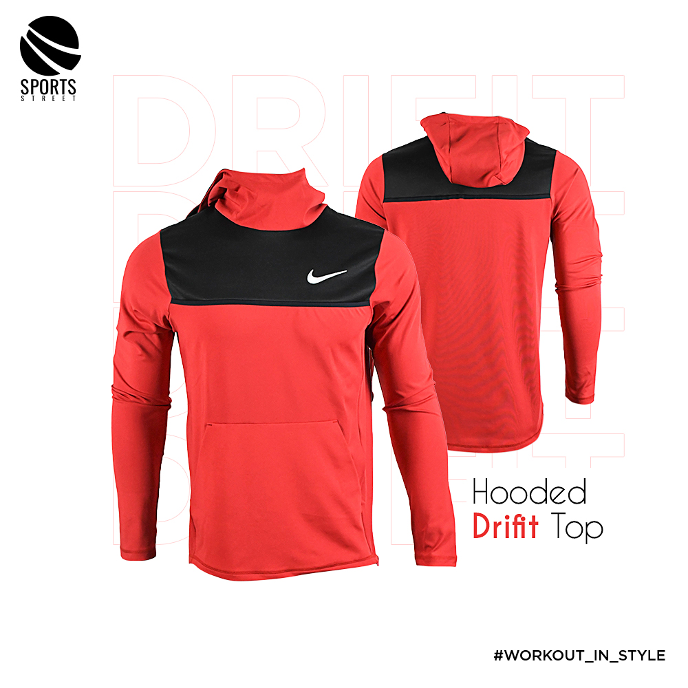 Nike MO2 Red/Black Hooded Top