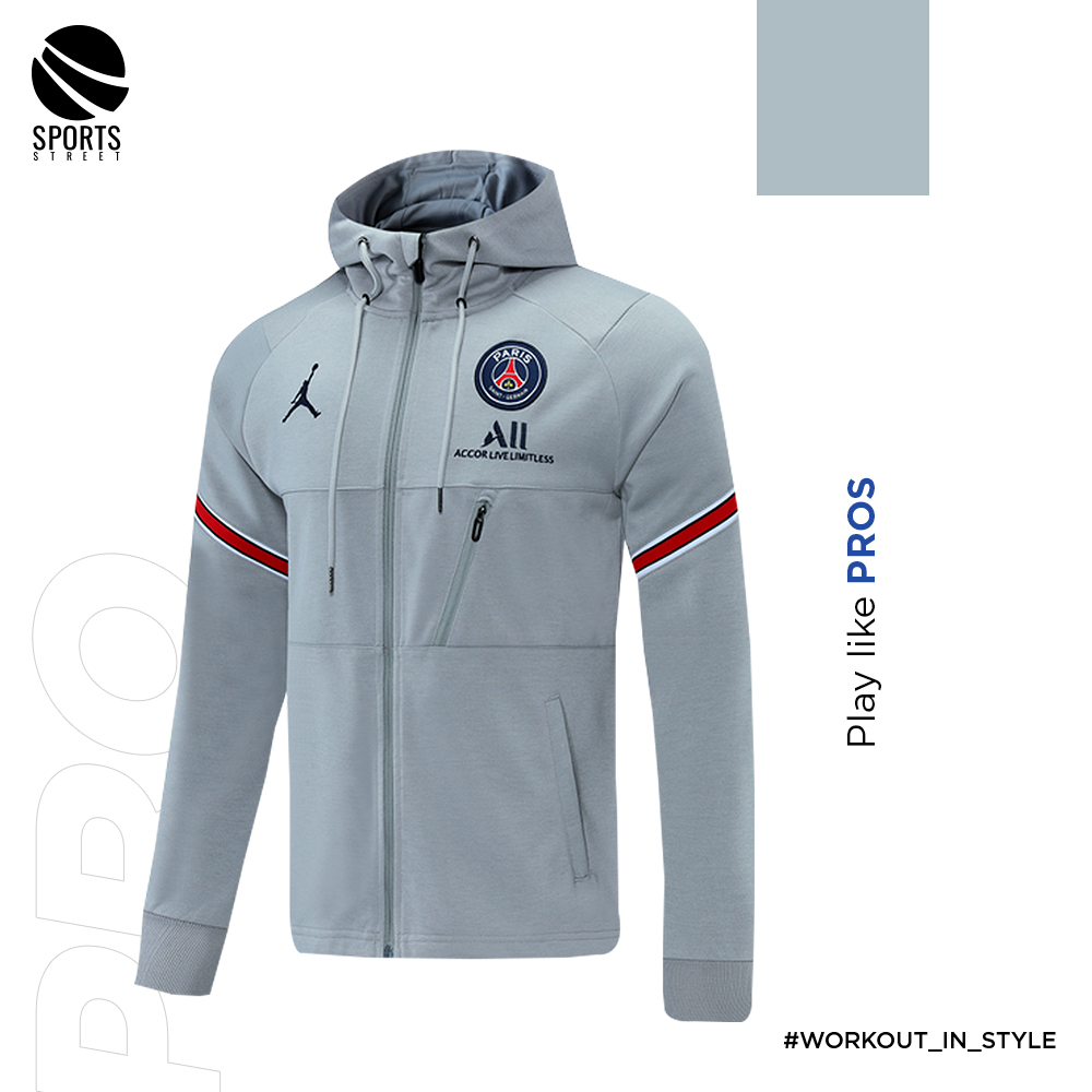 PSG Grey Hooded Jacket 21-22