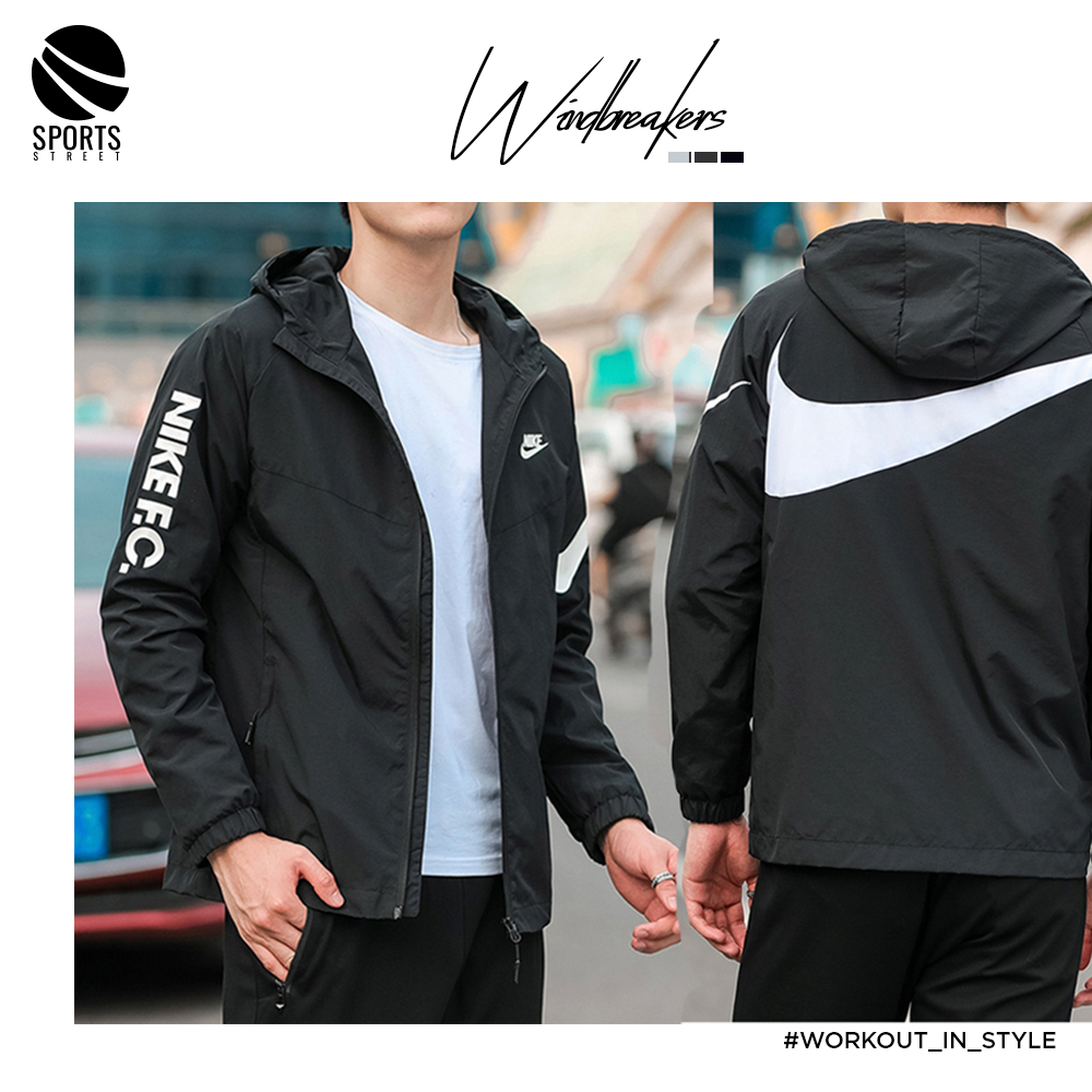 Nike OW FC 5560 Black Windbreaker