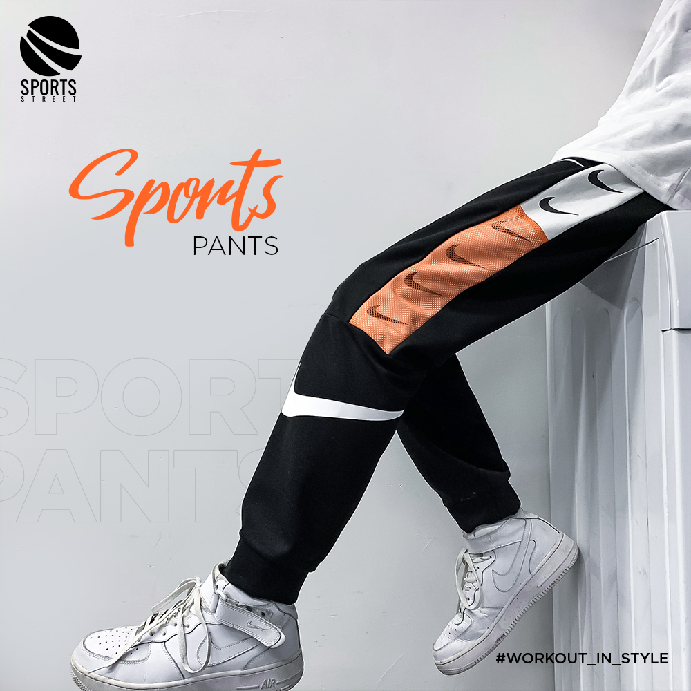 Nike OW 5802 Black/Orange Sports Pants