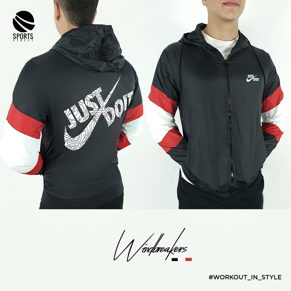 Nike OW JDI 8819 Black/Red Windbreaker