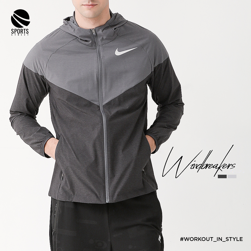 Nike OW 2119 Fitted Grey/Black Windbreaker