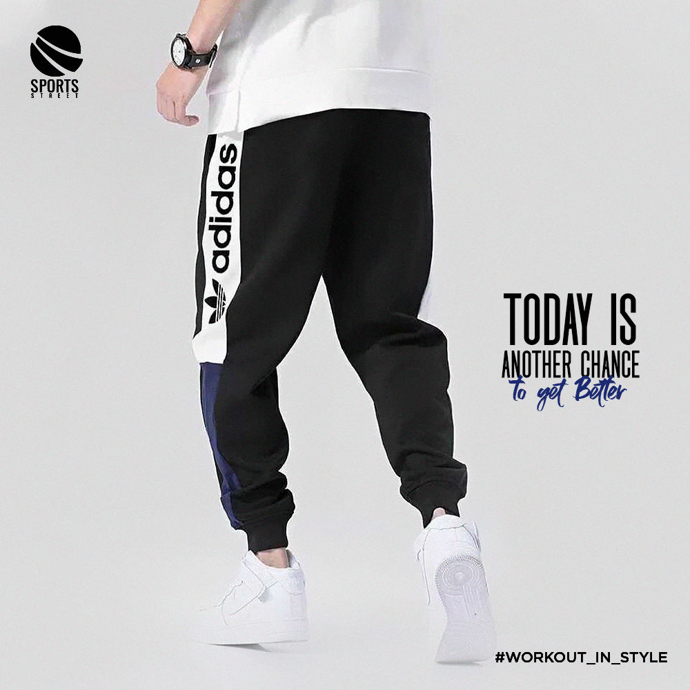 Adidas OW 6166 Black/White/Blue Sweatpants