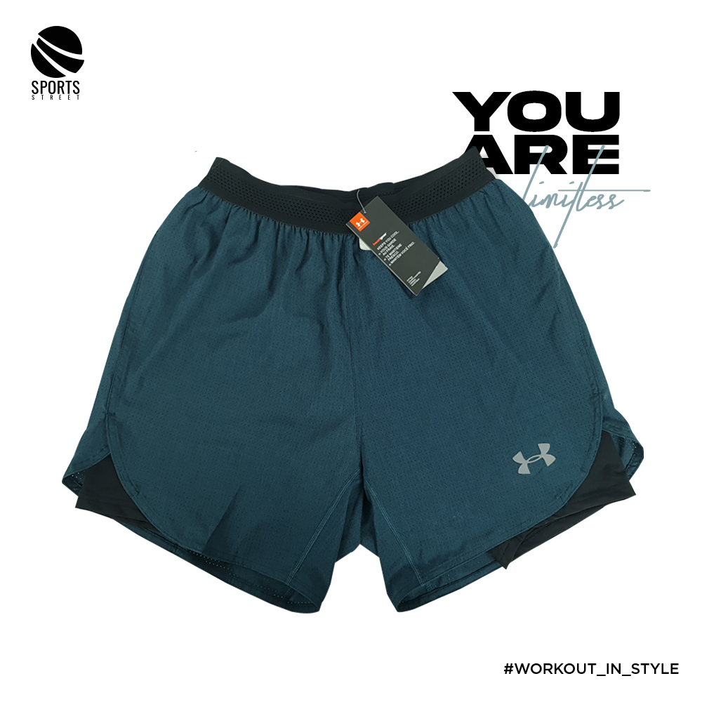 UA AN 1007 Dark Green Shorts+Compression