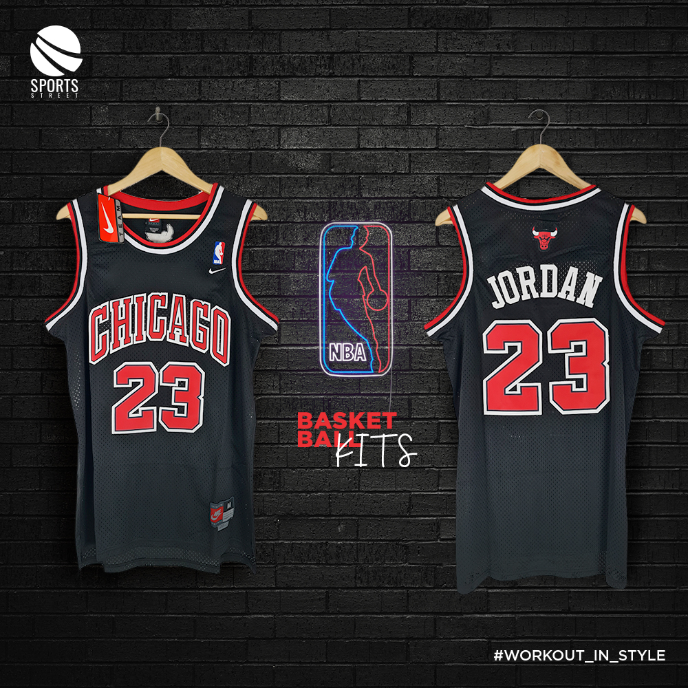 Bulls Jordan 23 Black Jersey