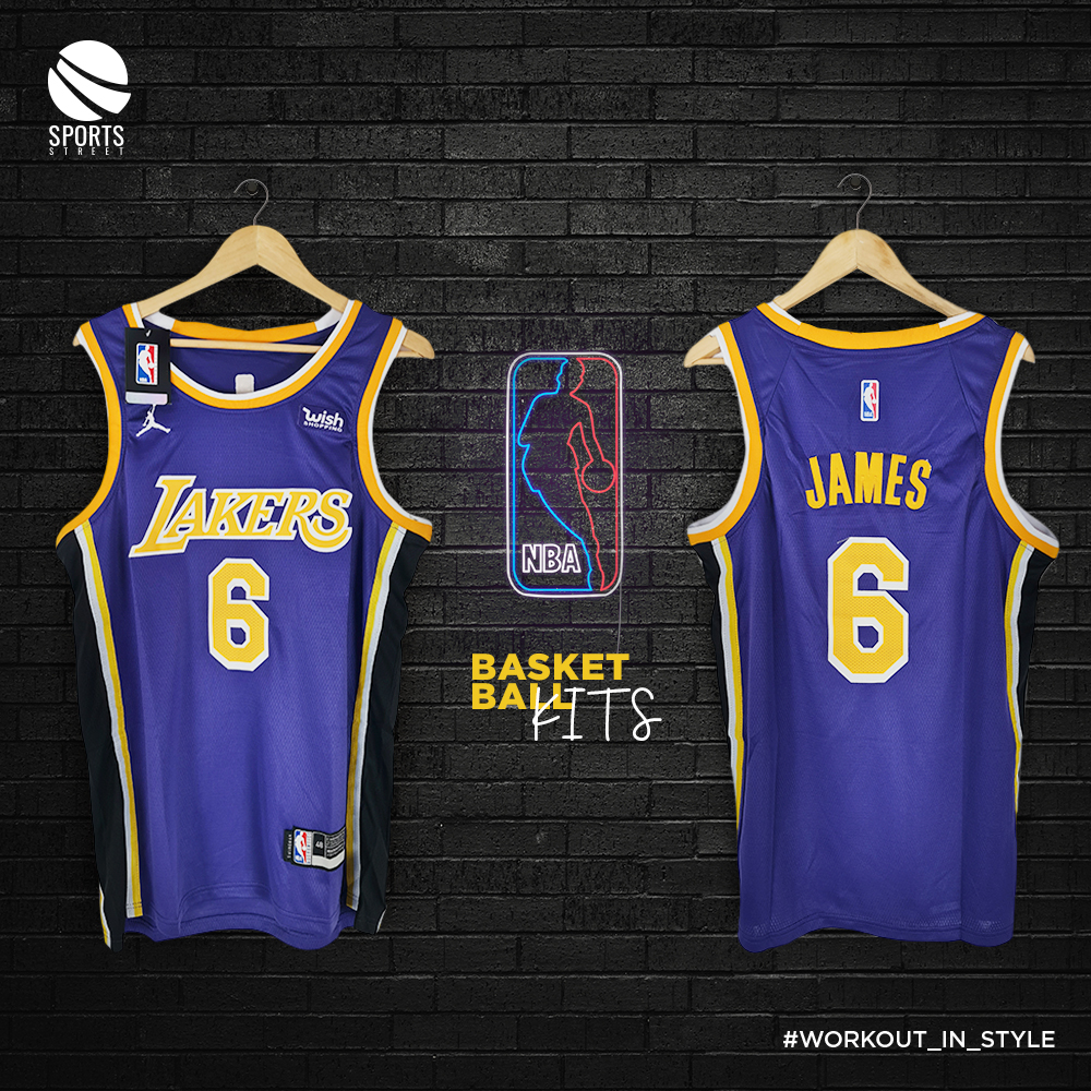 LA Lakers James Purple Jersey 21-22
