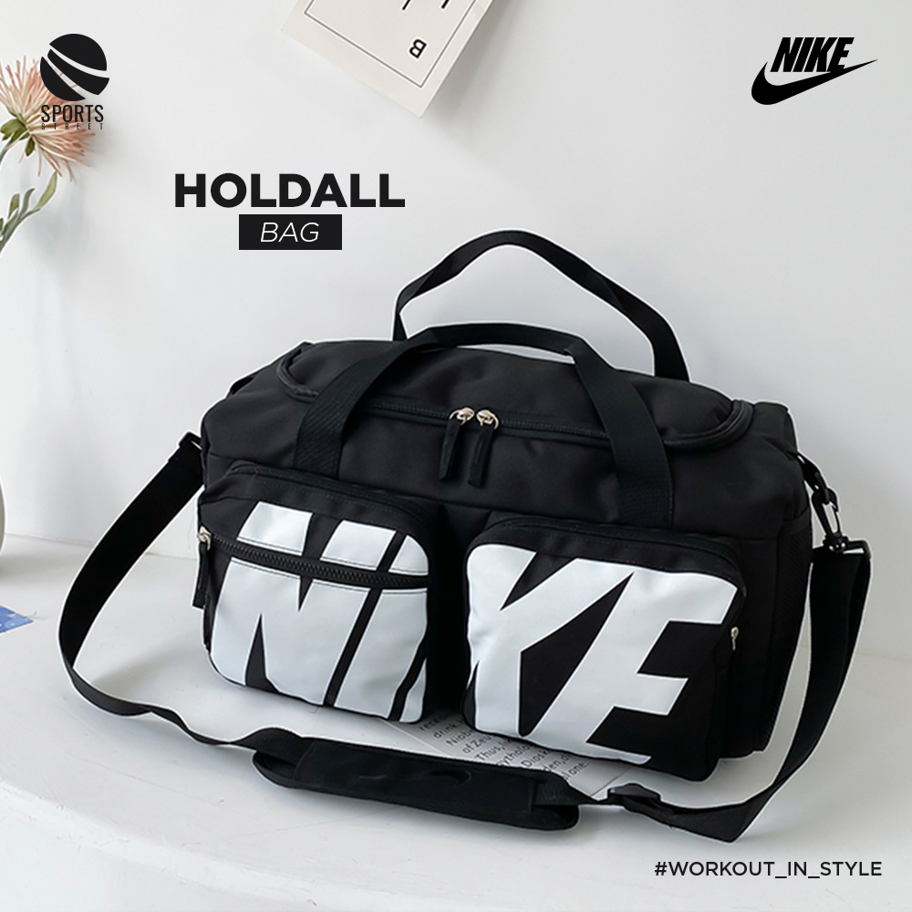 Nike 2 Side Pockets 3209 Black Holdall Bag