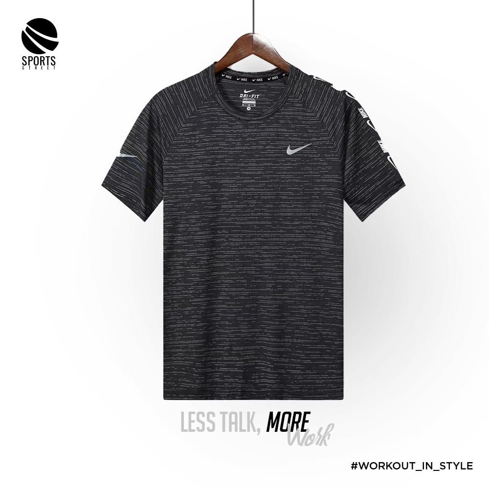 Nike F2 Sleeve logos 1222 Black Training Shirt