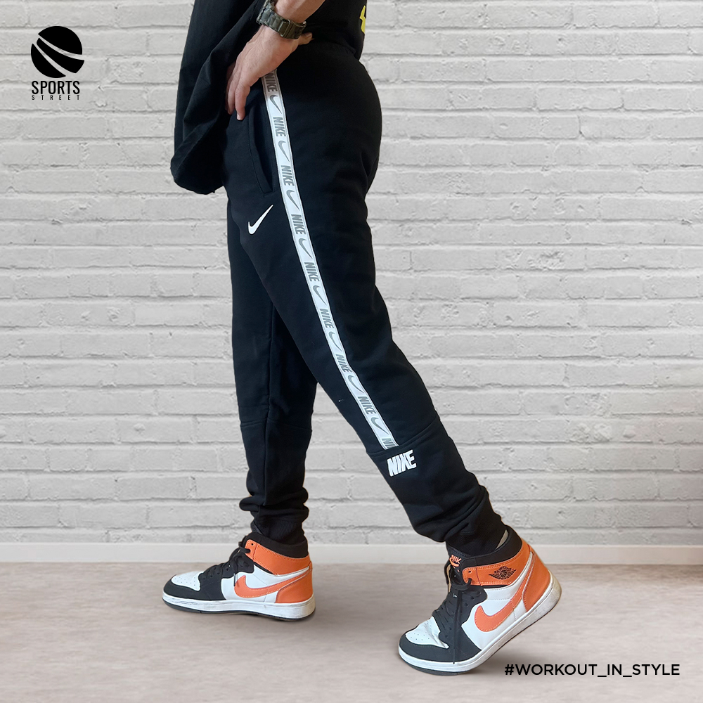 Nike Lines Black Sweatpants  2022