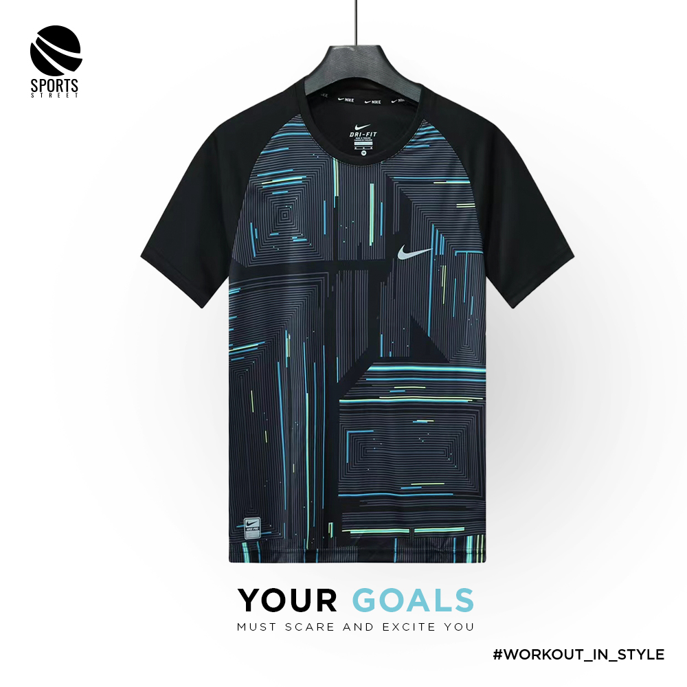 Nike F2 Lines 1623 Black/Blue Training Shirt