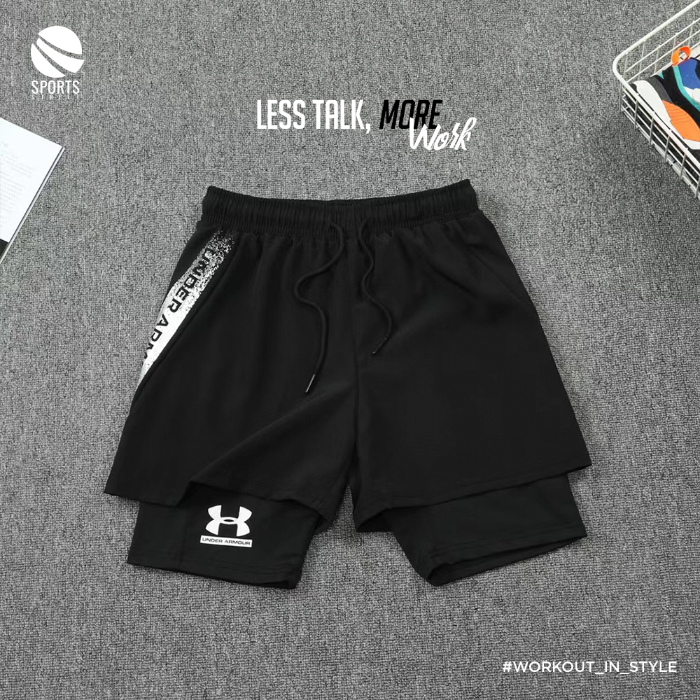 UA F2 614 Black Shorts+Compression