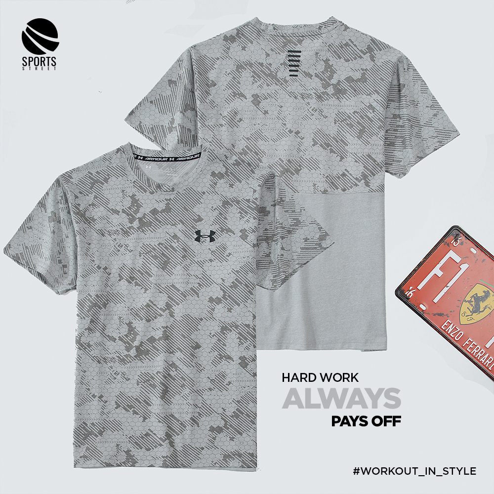 UA LN 3026 Camo Grey Tshirt