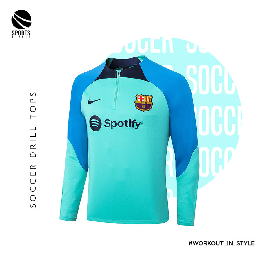 Barcelona Light Green Drill Top 22/23