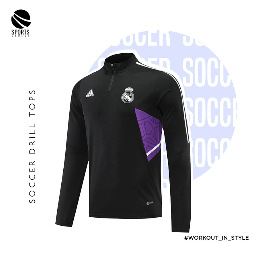 Real Madrid Black/Purple Drill Top 22/23