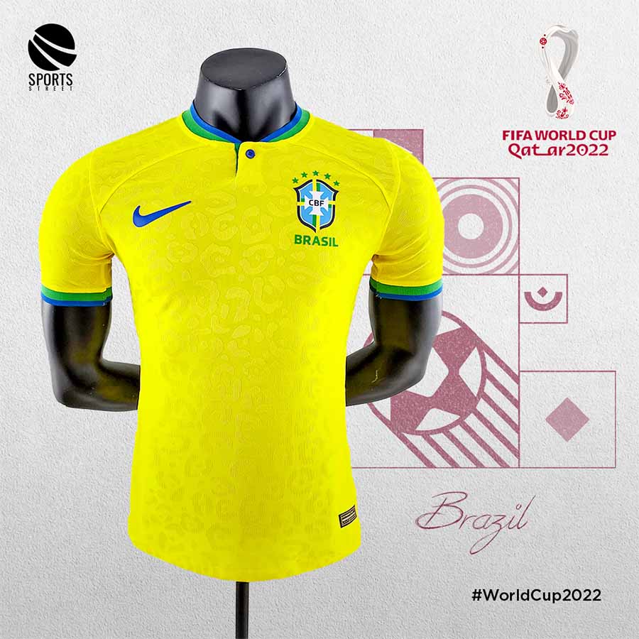 Brazil Home Players Edition WC Jersey 2022