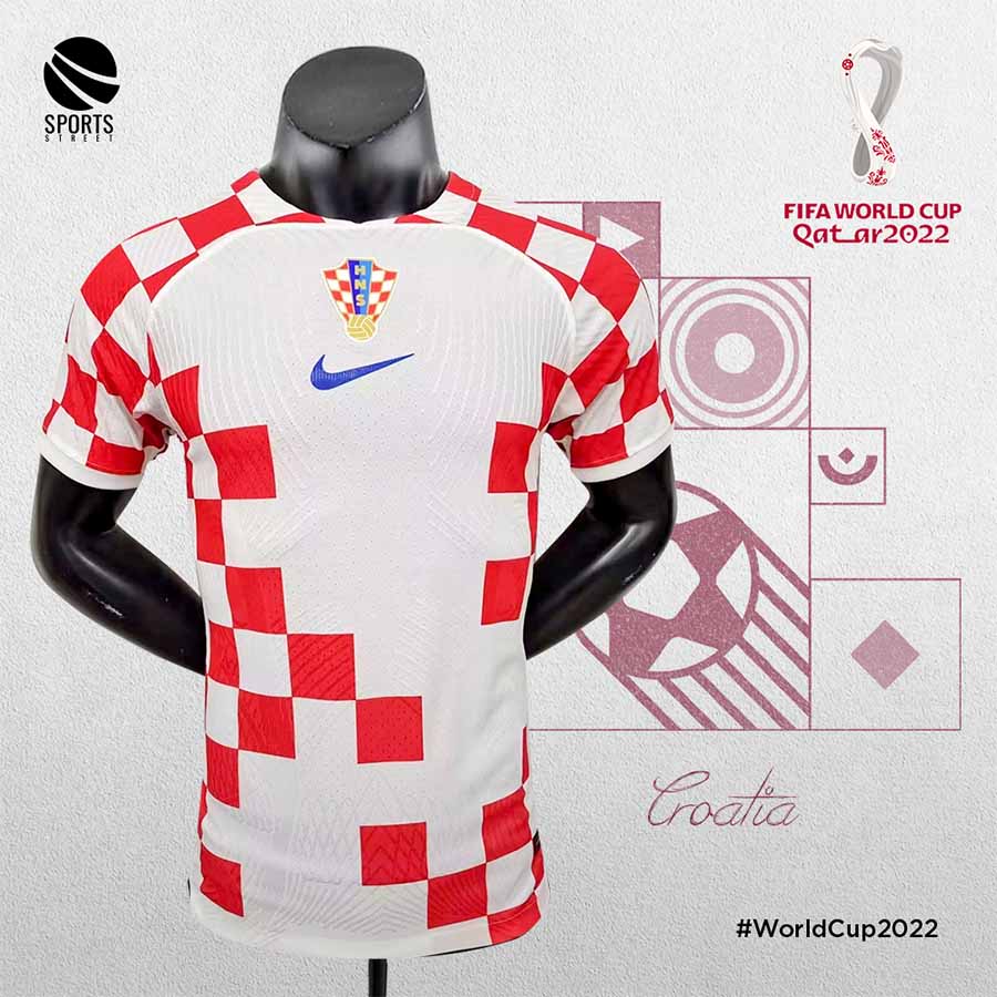 Croatia Home Players Edition WC Jersey 2022