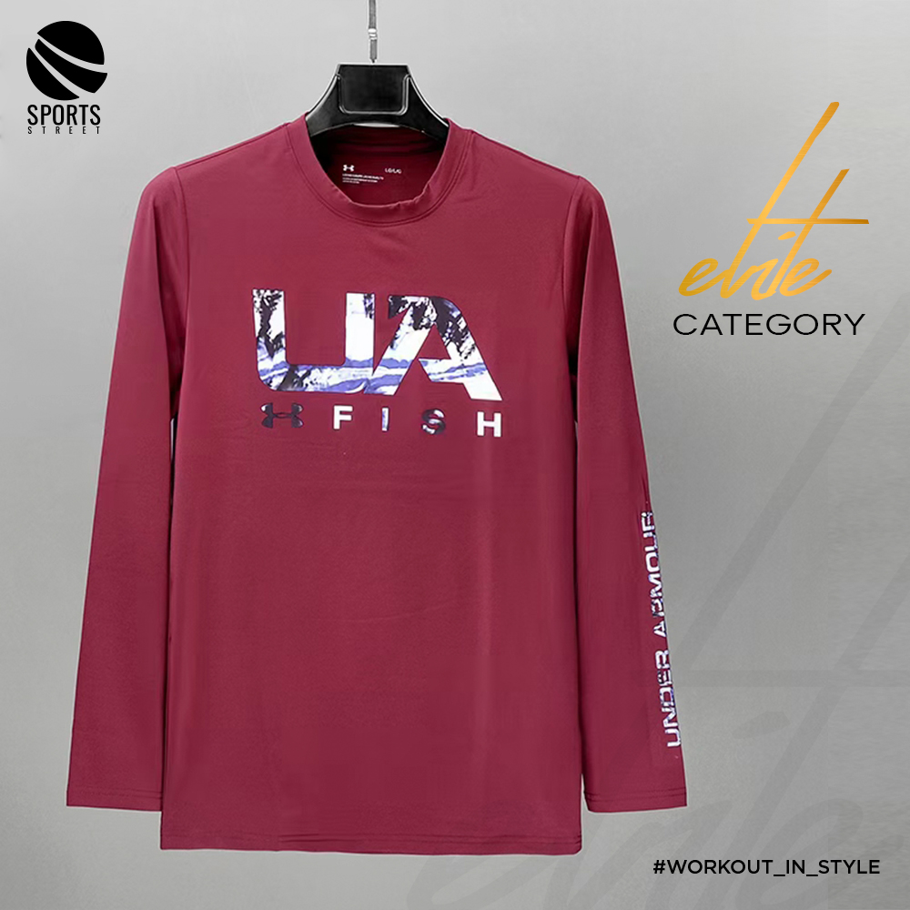 UA OR Fish 1272 Dark Red Top