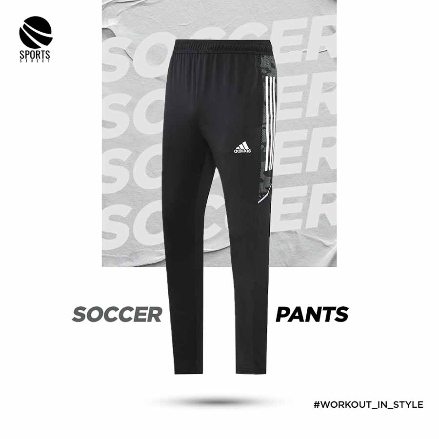 Adidas Black/Grey Soccer Pants 22/23