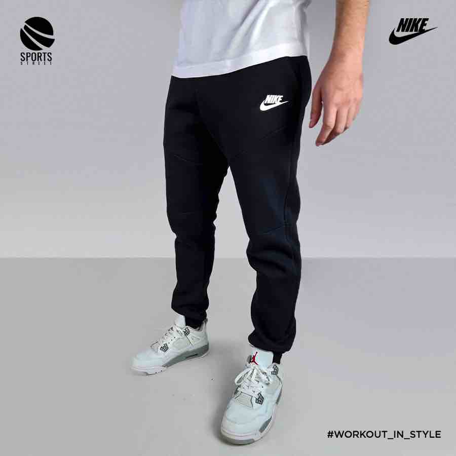 Nike Sweatpants Model 2 "Leather Zip" Black