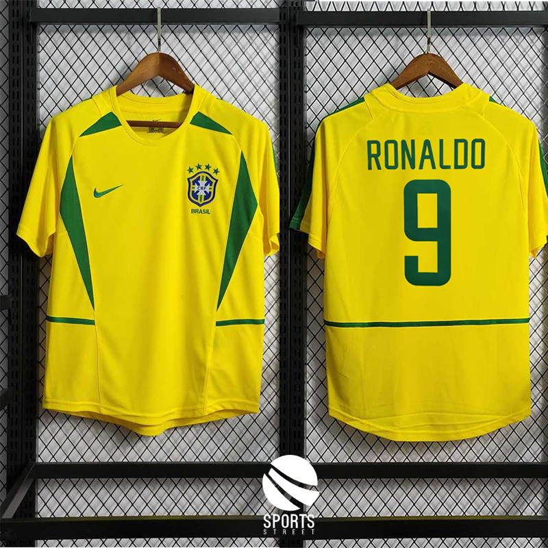 Brazil Home Classic Jersey WC 2002 RONALDO